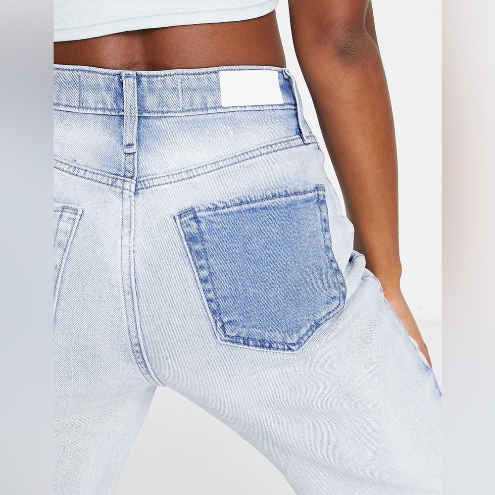 Hollister high rise dad jean in patchwork denim - Picture 3 of 4